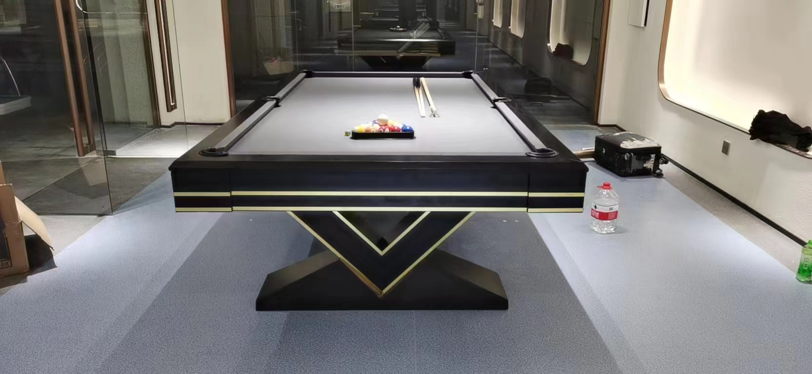 Regulation slate pool clearance table